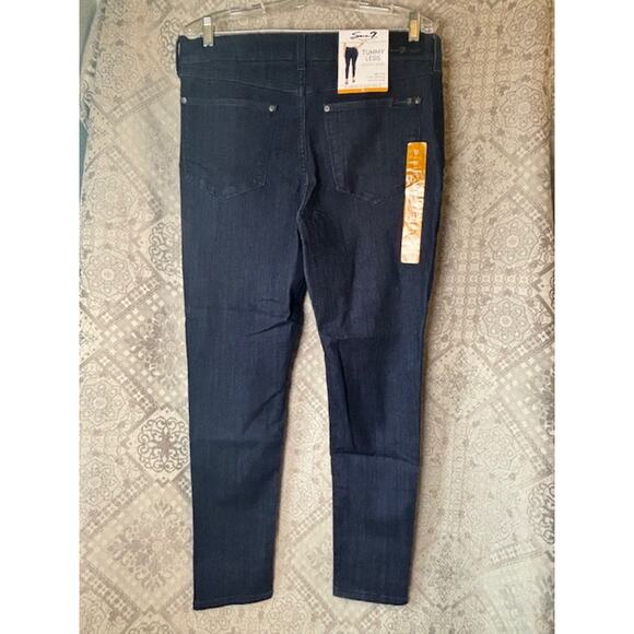 NWT Seven for All Mankind TummyLess High Rise Skinny Jeans Women's 12 Denim - Picture 1 of 6